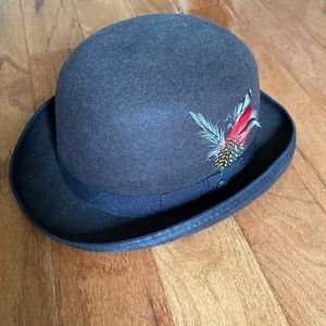 Brown bowler hat